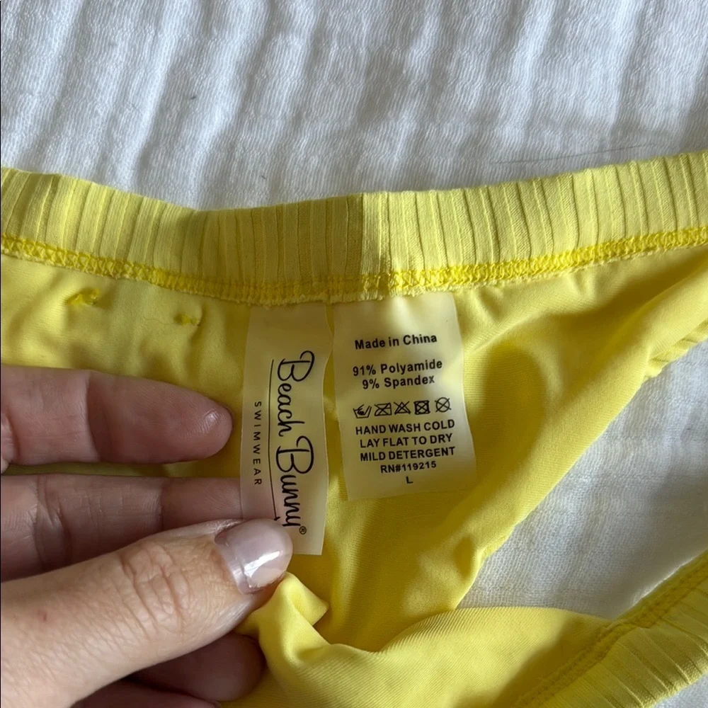 BNWOT beach bunny lemon yellow ribbed bikini